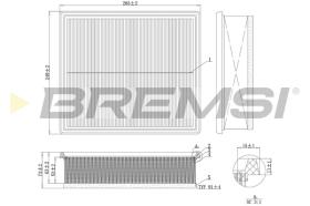 BREMSI FA1216 - FILTRO DE AIRE