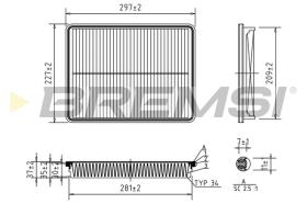 BREMSI FA1220 - FILTRO DE AIRE