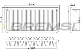 BREMSI FA1221 - FILTRO DE AIRE