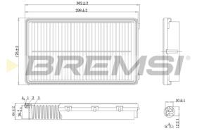 BREMSI FA1222 - FILTRO DE AIRE