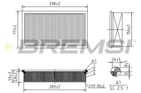 BREMSI FA1223 - FILTRO DE AIRE