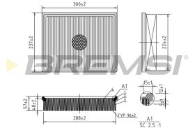 BREMSI FA1224 - FILTRO DE AIRE