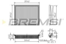 BREMSI FA1226 - FILTRO DE AIRE