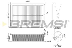 BREMSI FA1227 - FILTRO DE AIRE