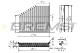 BREMSI FA1228 - FILTRO DE AIRE