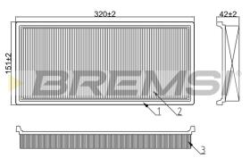 BREMSI FA1232 - FILTRO DE AIRE