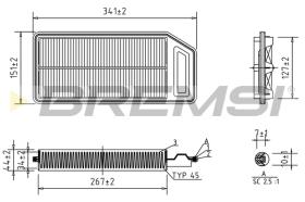 BREMSI FA1235 - FILTRO DE AIRE