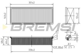 BREMSI FA1236 - FILTRO DE AIRE