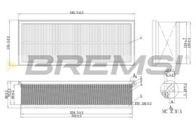 BREMSI FA1237 - FILTRO DE AIRE