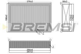 BREMSI FA1241 - FILTRO DE AIRE