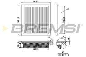 BREMSI FA1247 - FILTRO DE AIRE