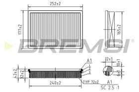 BREMSI FA1251 - FILTRO DE AIRE