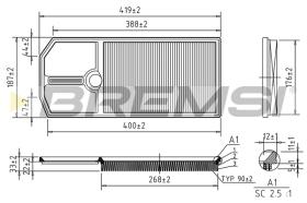 BREMSI FA1258 - FILTRO DE AIRE