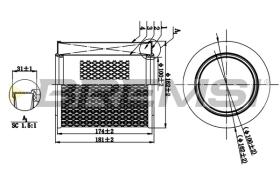 BREMSI FA1260 - FILTRO DE AIRE