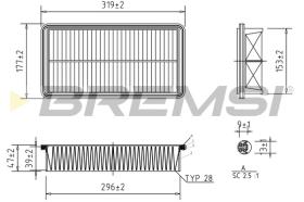 BREMSI FA1267 - FILTRO DE AIRE