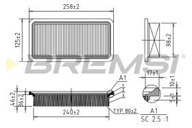 BREMSI FA1364 - FILTRO DE AIRE