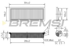 BREMSI FA1377 - FILTRO DE AIRE