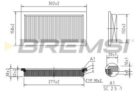 BREMSI FA1382 - FILTRO DE AIRE