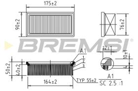 BREMSI FA1388 - FILTRO DE AIRE