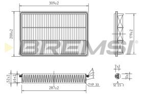 BREMSI FA1684 - FILTRO DE AIRE