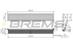 BREMSI FA1696 - FILTRO DE AIRE