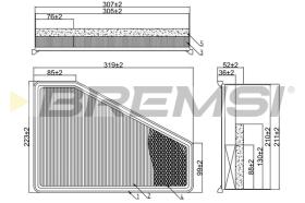 BREMSI FA1698 - FILTRO DE AIRE