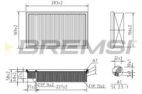 BREMSI FA1704 - FILTRO DE AIRE