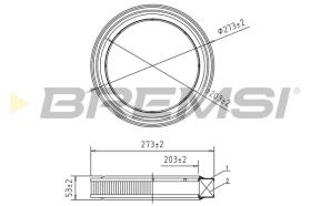 BREMSI FA2003 - FILTRO DE AIRE