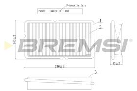 BREMSI FA2023 - FILTRO DE AIRE