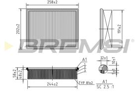 BREMSI FA2040 - FILTRO DE AIRE