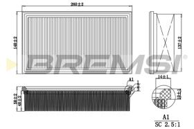 BREMSI FA2041 - FILTRO DE AIRE