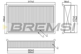 BREMSI FA2042 - FILTRO DE AIRE