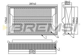 BREMSI FA2049 - FILTRO DE AIRE