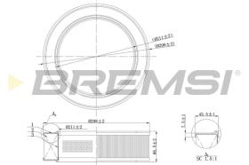 BREMSI FA2072 - FILTRO DE AIRE