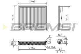 BREMSI FA2075 - FILTRO DE AIRE