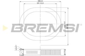 BREMSI FA2080 - FILTRO DE AIRE