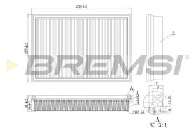 BREMSI FA2115 - FILTRO DE AIRE