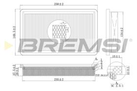 BREMSI FA2116 - FILTRO DE AIRE