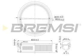 BREMSI FA2117 - FILTRO DE AIRE