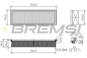 BREMSI FA2119 - FILTRO DE AIRE