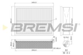 BREMSI FA2125 - FILTRO DE AIRE