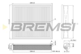 BREMSI FA2128 - FILTRO DE AIRE