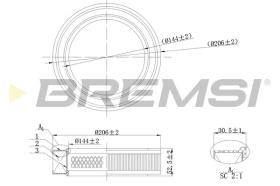 BREMSI FA2131 - FILTRO DE AIRE