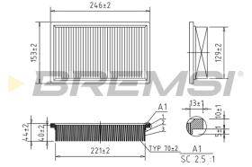 BREMSI FA2135 - FILTRO DE AIRE