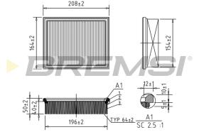 BREMSI FA2136 - FILTRO DE AIRE