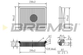 BREMSI FA2146 - FILTRO DE AIRE