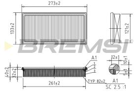 BREMSI FA2153 - FILTRO DE AIRE