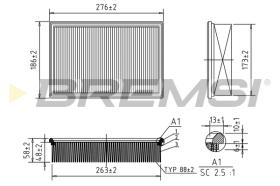 BREMSI FA2154 - FILTRO DE AIRE