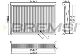 BREMSI FA2162 - FILTRO DE AIRE