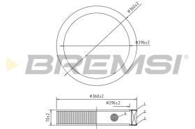 BREMSI FA2167 - FILTRO DE AIRE